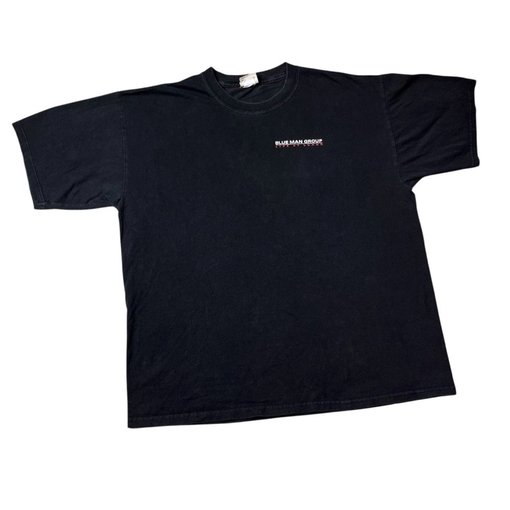 Vintage Blue Man Group Las Vegas Live At Luxor Black T Shirt